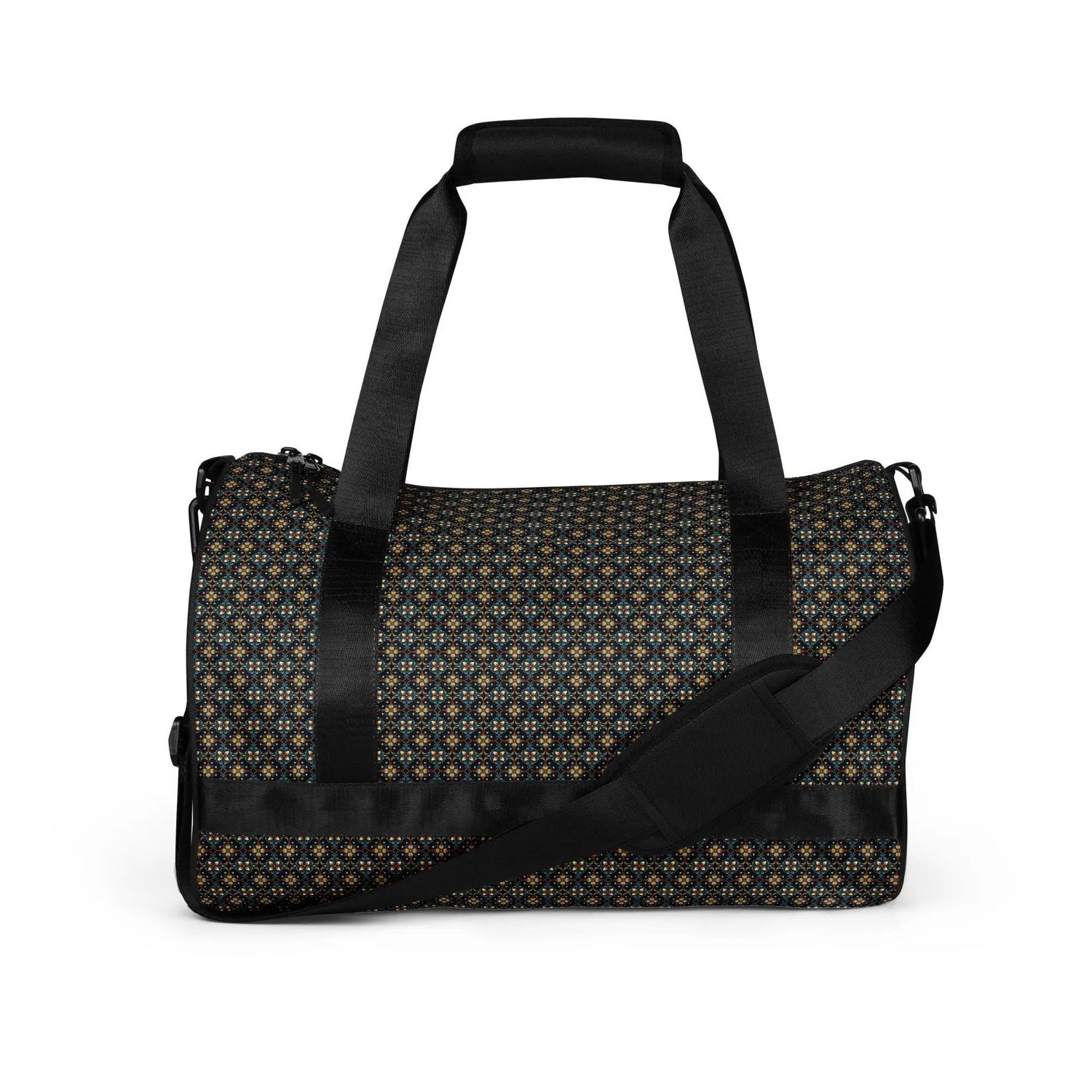 Stylish Geometric All-Over Print Gym Bag | Trendy Sports & Fitness Tote | Durable, Spacious Fashionable Workout Bag | Perfect for Athletes The Aurora Touch