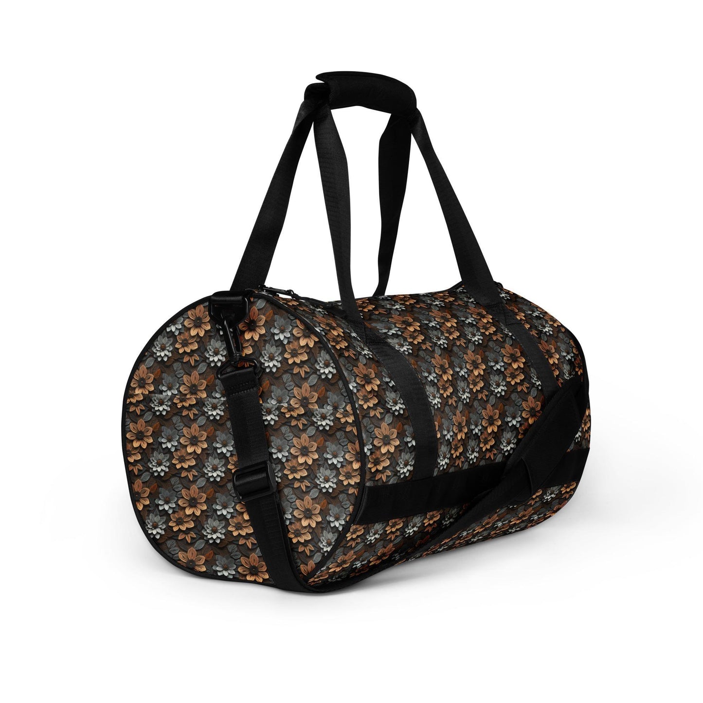 Stylish Floral All-Over Print Gym Bag | Trendy Workout Sports Tote | Spacious, Durable, Fashionable Bag | Perfect for Athletes & Yogis