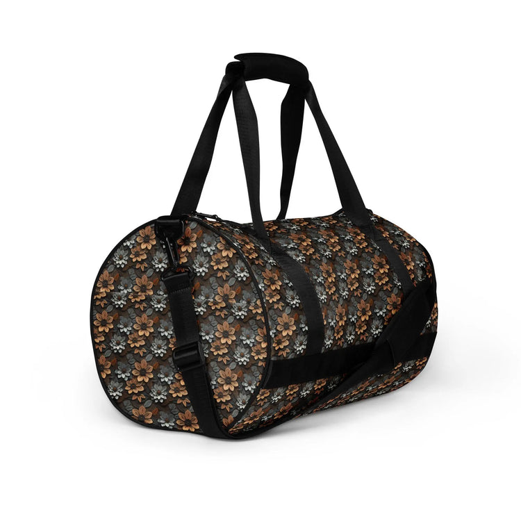 Stylish Floral All-Over Print Gym Bag | Trendy Workout Sports Tote | Spacious, Durable, Fashionable Bag | Perfect for Athletes & Yogis The Aurora Touch