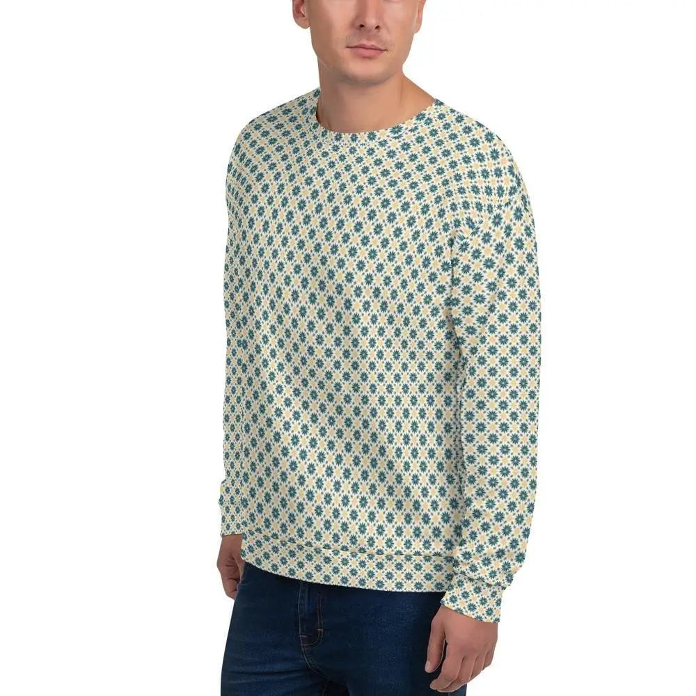 Men’s All-Over Print Casual Sweatshirt | Fashionable Unisex Pullover | Trendy Graphic Hoodie | Cozy, Comfortable & Stylish Sweatshirt The Aurora Touch