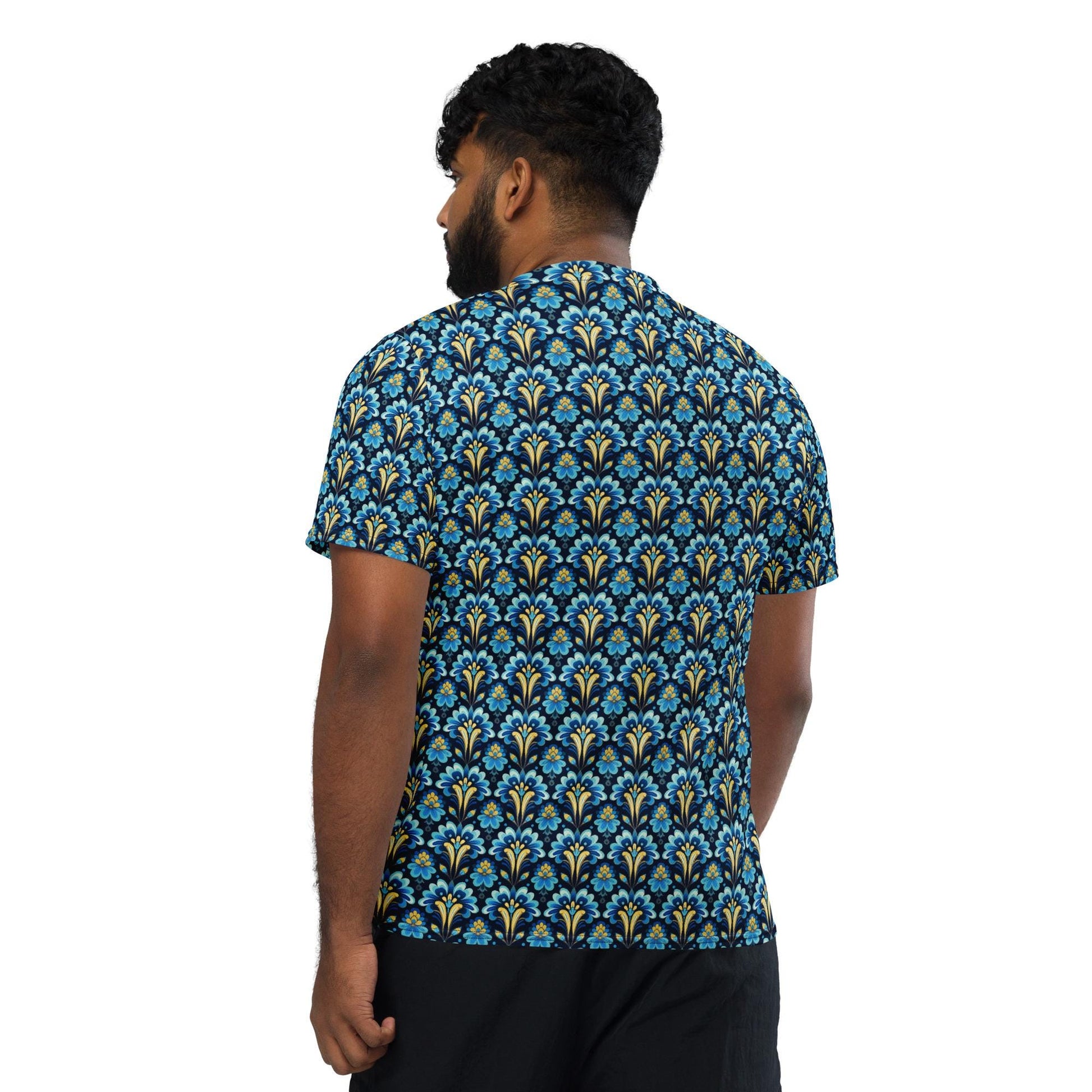Bright Colorful Recycled Men’s Sports Jersey | Stylish, Eco-Friendly Activewear | Trendy Athletic Shirt | Comfortable, Fashion Sportswear