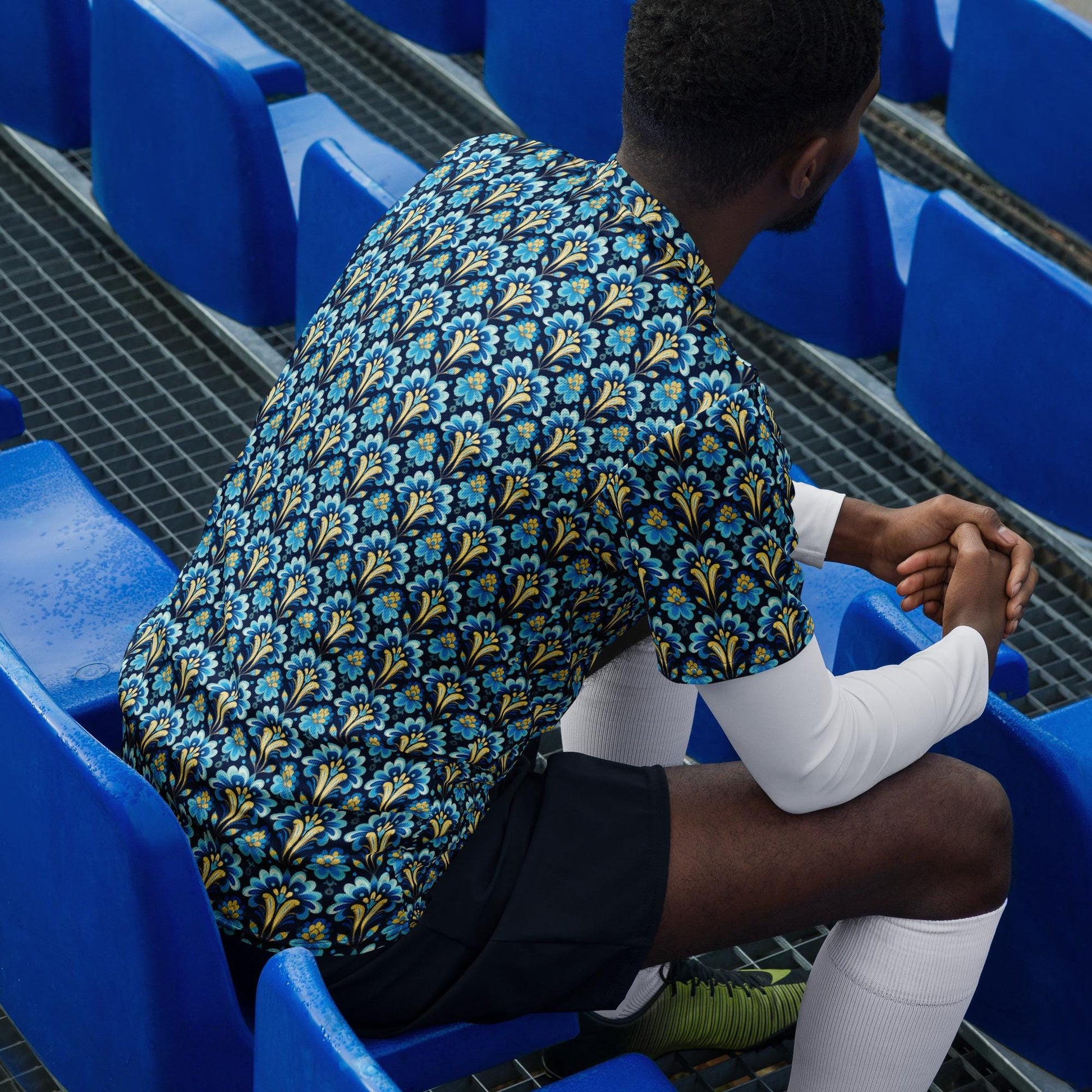 Bright Colorful Recycled Men’s Sports Jersey | Stylish, Eco-Friendly Activewear | Trendy Athletic Shirt | Comfortable, Fashion Sportswear