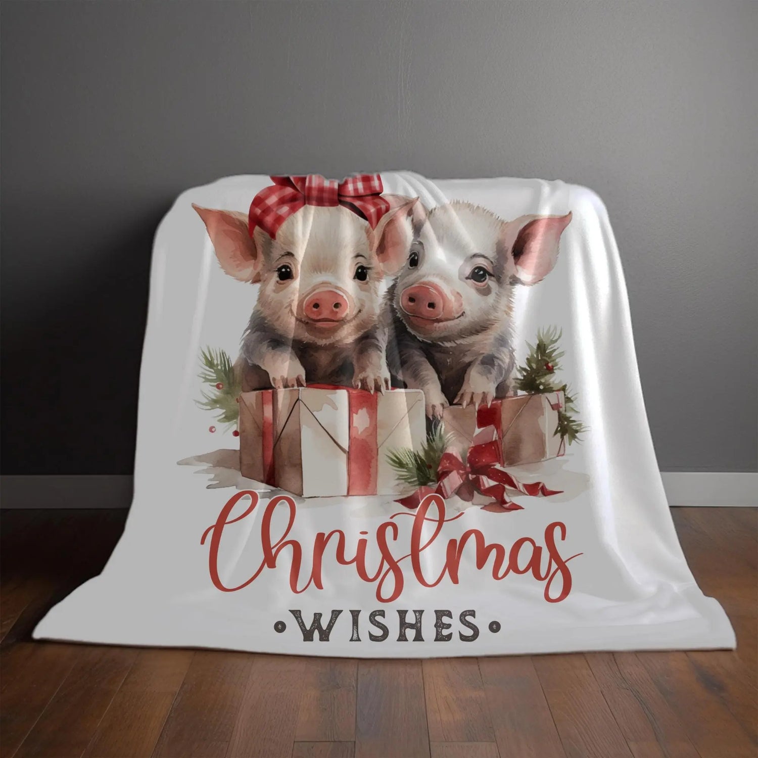 Velveteen Plush Blanket, Country Xmas Farm House Decor Fleece Warm Animal Print Throw, Cozy Winter Holiday Gift, Home Living Room Bedding The Aurora Touch