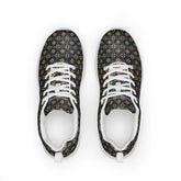 Geometric All-Over Pattern Men’s Athletic Shoes – Trendy, Comfortable, Stylish Casual Sneakers for Everyday Wear & Sports