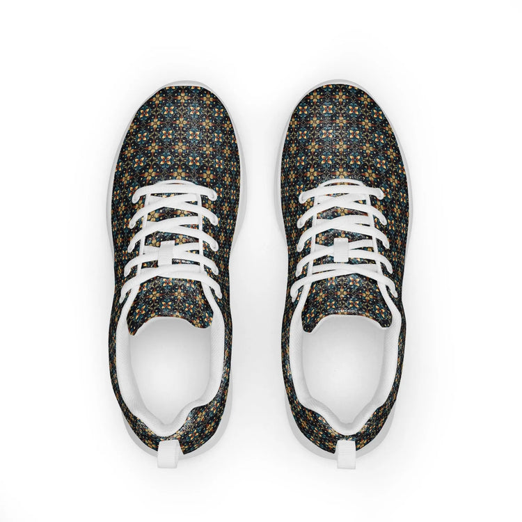 Geometric All-Over Pattern Men’s Athletic Shoes – Trendy, Comfortable, Stylish Casual Sneakers for Everyday Wear & Sports