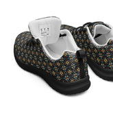 Geometric All-Over Pattern Men’s Athletic Shoes – Trendy, Comfortable, Stylish Casual Sneakers for Everyday Wear & Sports
