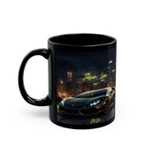 Black Mug - 11oz Personalized Lamborghini Black Mug for Men, Designer Mug, Male Birthday Gift, Holiday Sale Item, Stocking Stuffer The Aurora Touch