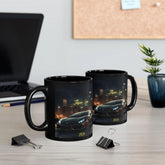 Black Mug - 11oz Personalized Lamborghini Black Mug for Men, Designer Mug, Male Birthday Gift, Holiday Sale Item, Stocking Stuffer The Aurora Touch