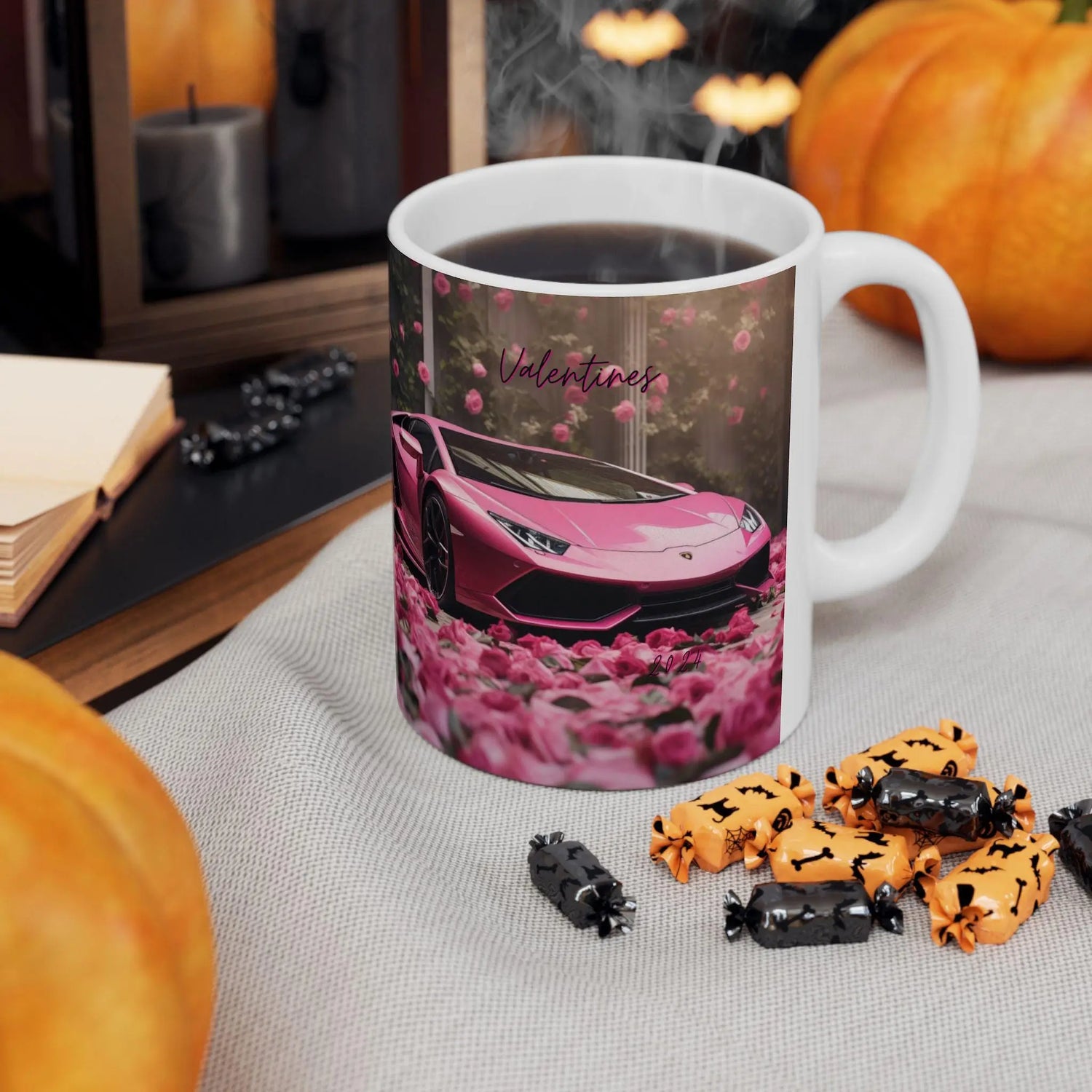 Pink Lamborghini Personalized Ceramic Mug 11oz, Holiday Gift Idea for Her, Sassy Gift, Business Women Gift, Gift for Boss, Gift for Her The Aurora Touch