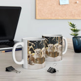 Maltese Dog Christmas Mug - White Xmas Puppy Coffee Cup for Dog Lovers, Nurses, Teachers - Holiday Gift, 11oz Ceramic The Aurora Touch