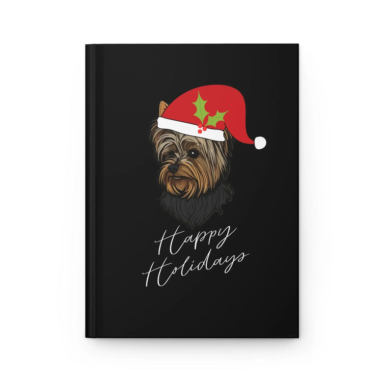 Xmas Yorkie Design Hardcover Journal | Yorkie Puppy Daily Notebook | Holiday Inspired Journal | Perfect Xmas Gift | Personal Journal The Aurora Touch