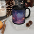 Purple Xmas Mug, Holiday  Festive Office Designer Mug, 11oz Executive & Decorative Cup, Gift for Coworker The Aurora Touch