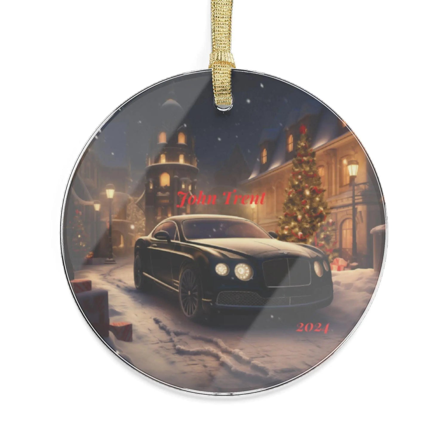 Custom Acrylic Christmas Ornaments, Personalized Bentley Luxury Design Holiday Decor, Unique Gift for Car Lovers, Festive Keepsakes The Aurora Touch