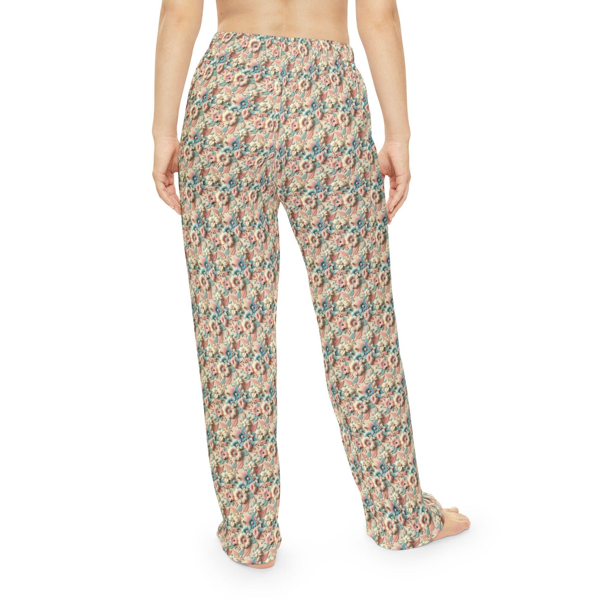 Cozy Floral Women's Pajama Pants, Relaxing Sleepwear, Soft Lounge Pants, Perfect for Lounging and Gifting