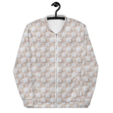 Luxury White Christmas Snowflake Designer Bomber Jacket - Festive Winter Fashion Statement for Women The Aurora Touch