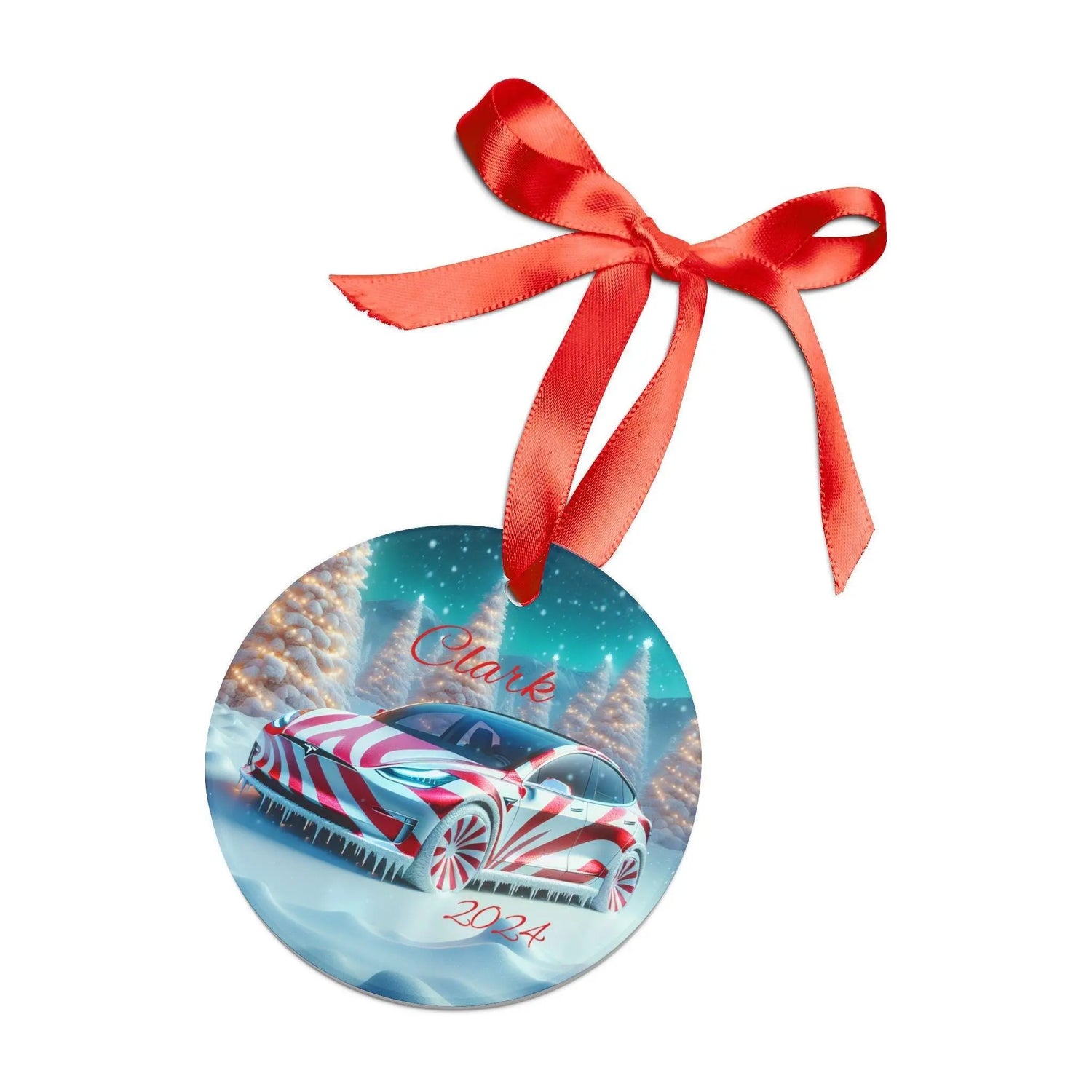 Personalized Acrylic  Ornament | Holiday Decor | Custom Car Ornament | Christmas Gift | Keepsake for Family & Friends | 2024 The Aurora Touch