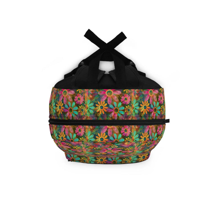 Bohemian Floral Backpack, Colorful School Bag, Trendy Tote for Students, Eco-Friendly Travel Pack, Gift for Nature Lovers