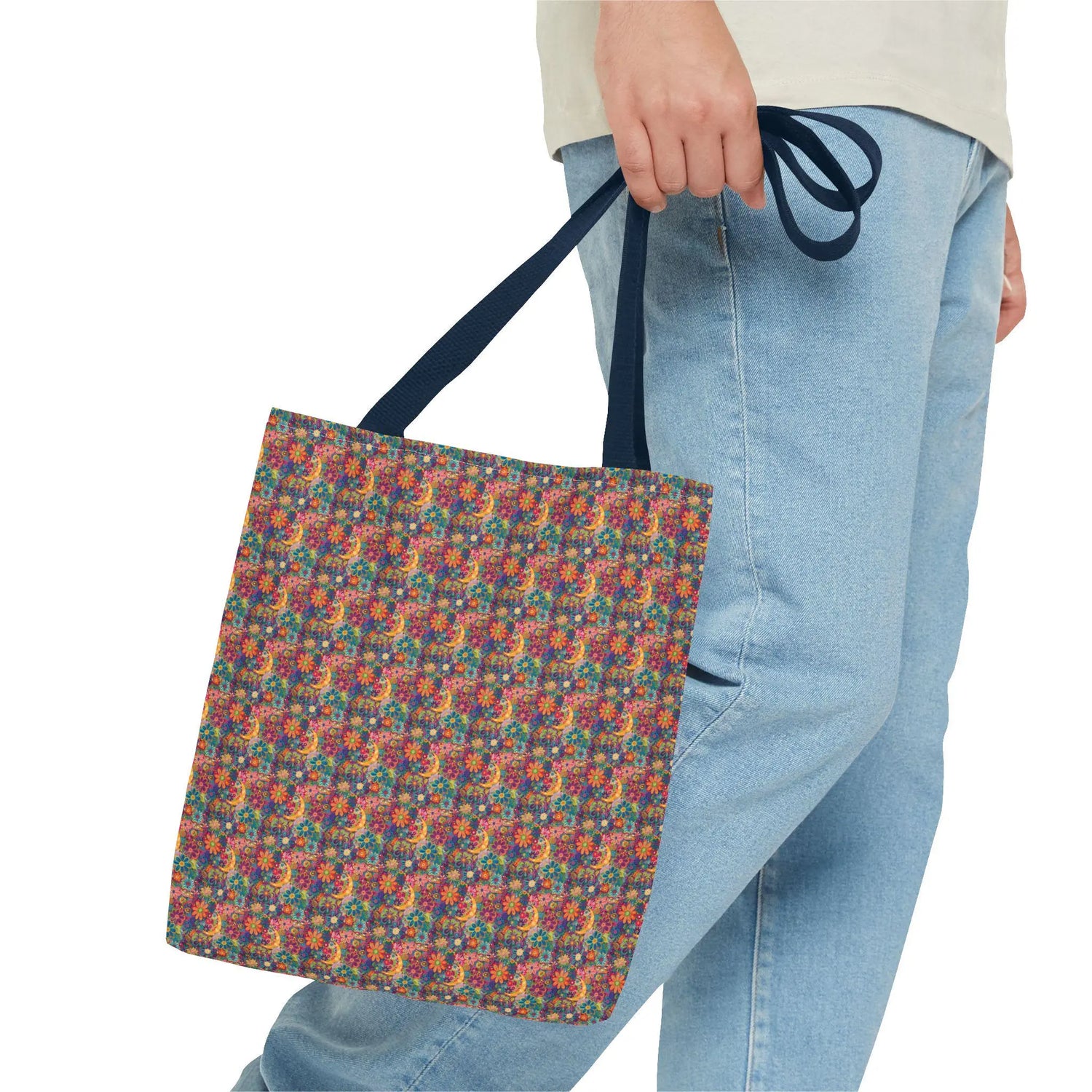 Vibrant Floral Tote Bag, Eco-Friendly Shopping Bag, Beach Tote, Gift for Her, Summer Accessory, Reusable Grocery Bag