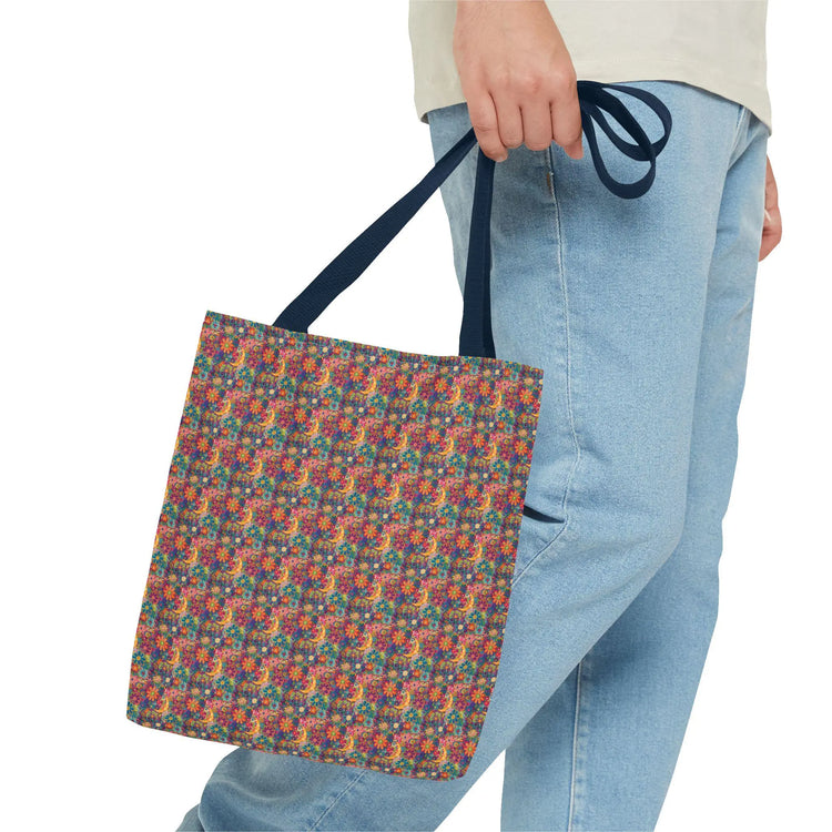 Vibrant Floral Tote Bag, Eco-Friendly Shopping Bag, Beach Tote, Gift for Her, Summer Accessory, Reusable Grocery Bag