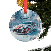 Personalized Car Ornament, Custom Holiday Decoration, Christmas Gift, Maserati Ornament with Ribbon, Unique Tree Decor, 2024 Edition The Aurora Touch