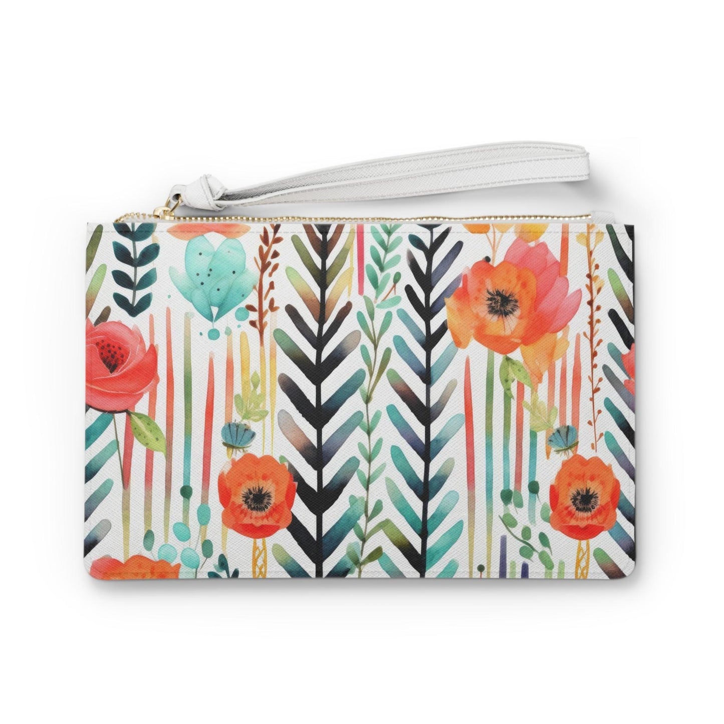 Floral Print Clutch Bag - Chic Handbag for Women, Perfect for Parties, Evenings Out, Gift for Her, Spring Accessories
