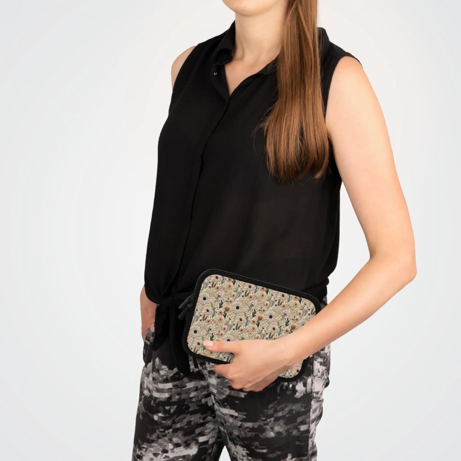 Floral Laptop Sleeve, Nature-Inspired Tech Case, Perfect Gift for Students, Eco-Friendly Accessory, Laptop Bag for Travel, Mother&
