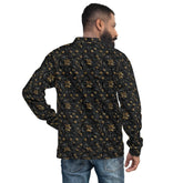 Exclusive 3D Black Gold Bomber Jacket for Men - Unique Design, Luxury Streetwear, Custom Fashion, Statement Outerwear The Aurora Touch