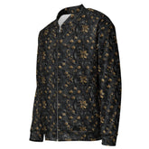 Exclusive 3D Black Gold Bomber Jacket for Men - Unique Design, Luxury Streetwear, Custom Fashion, Statement Outerwear