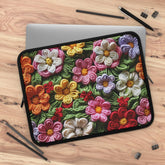 Floral 3D Embroidered Laptop Sleeve, Stylish Tech Case, Laptop Bag, Gift for Her, Cute Computer Sleeve, Spring Accessories The Aurora Touch