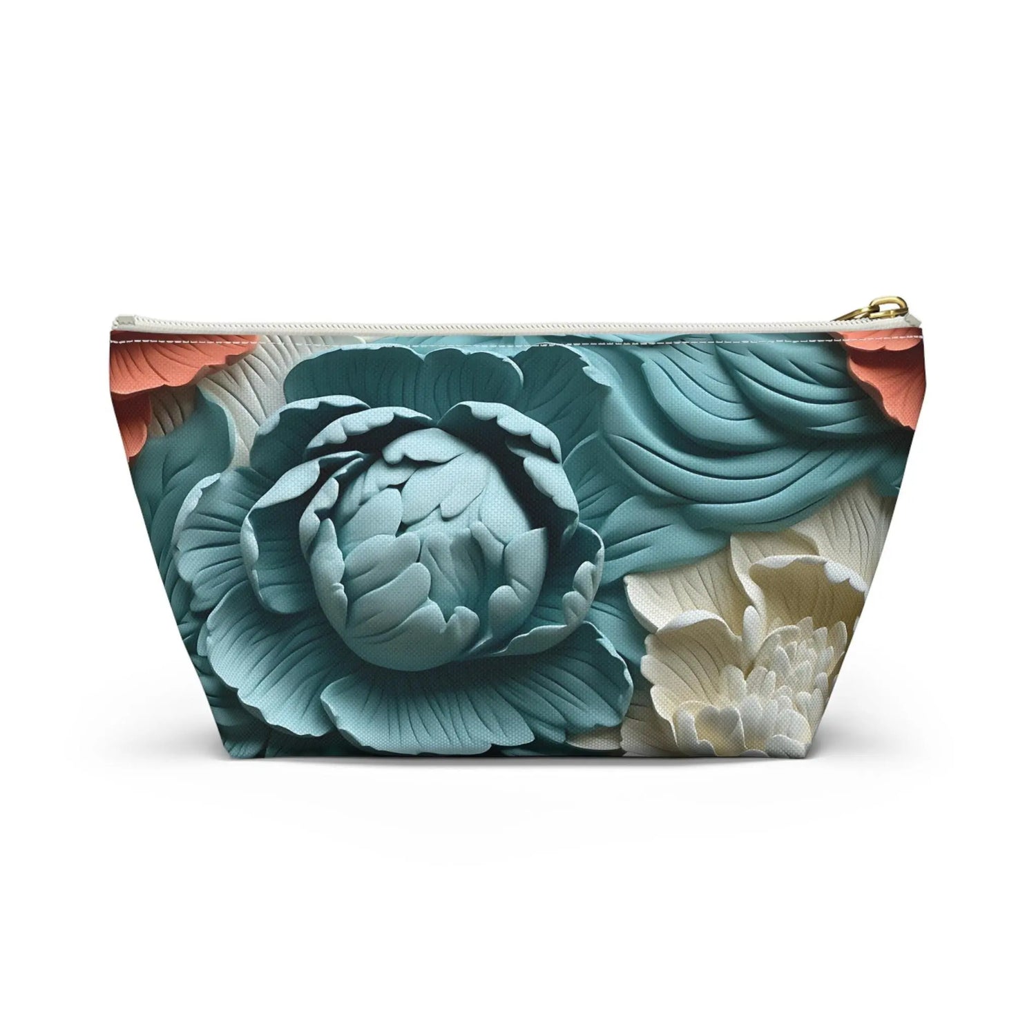 Floral Accessory Pouch, Stylish Makeup Bag, Travel Organizer, Gift for Her, Spring Floral Design, Cute Toiletry Bag The Aurora Touch