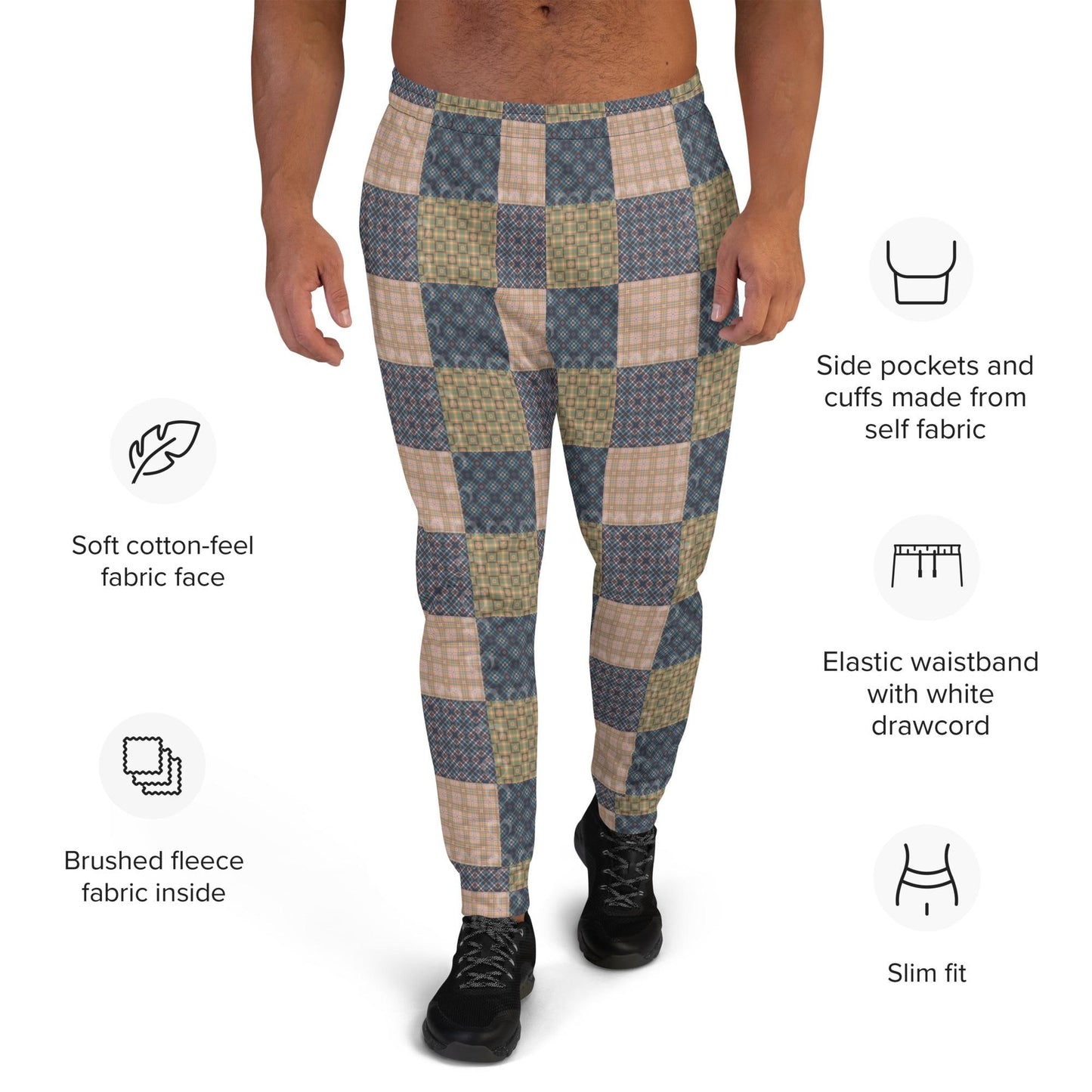 Men&#39;s Geometric Pattern Joggers | Trendy, Stylish, Comfortable Fashionable Activewear | Perfect for Casual & Streetwear Outfits