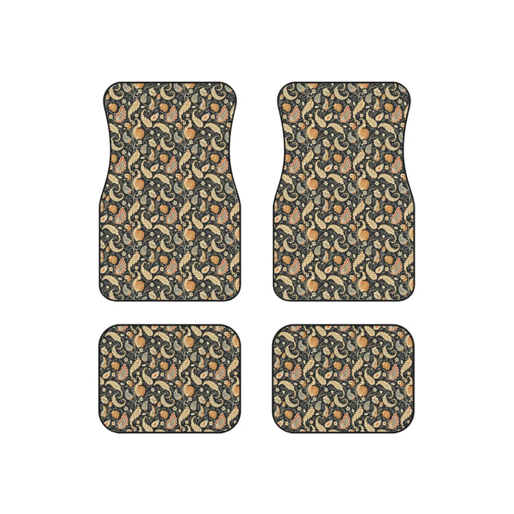 Bohemian Car Mats Set of 4, Artistic Auto Flooring, Vintage Style Car Accessories, Unique Gift for Travelers, Car Decor