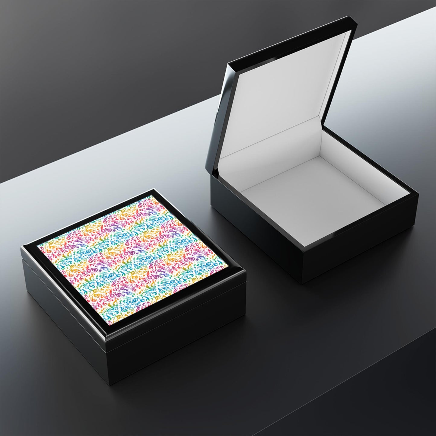 Colorful Music Note Jewelry Box, Decorative Storage for Musicians, Gift for Music Lovers, Unique Keepsake Organizer
