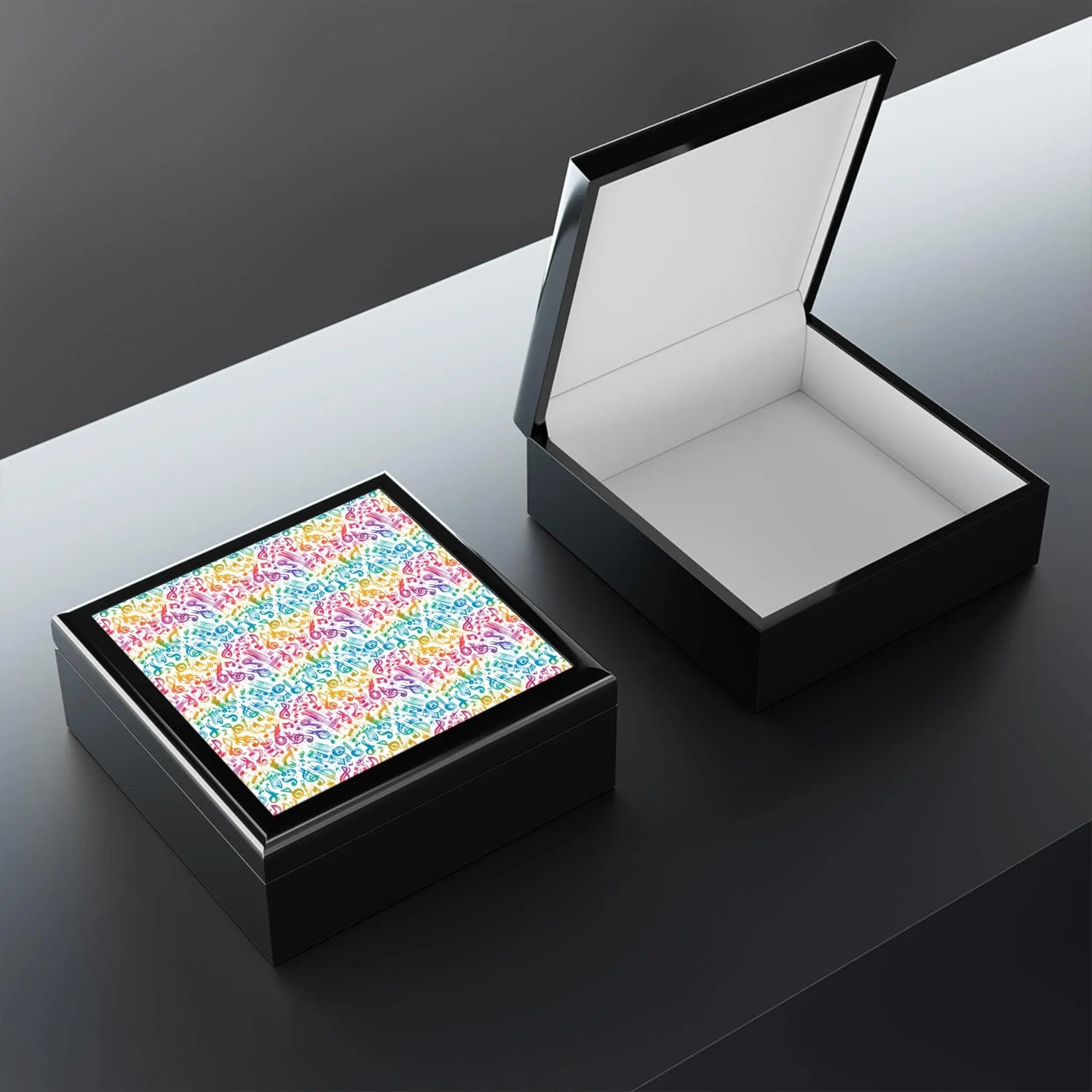 Colorful Music Note Jewelry Box, Decorative Storage for Musicians, Gift for Music Lovers, Unique Keepsake Organizer