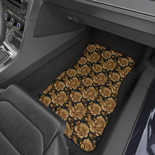 Elegant Floral Car Mats Set, Stylish Floor Mats for Cars, Vintage Rose Design for Home Decor, Unique Gift for Car Lovers, Car Accessories