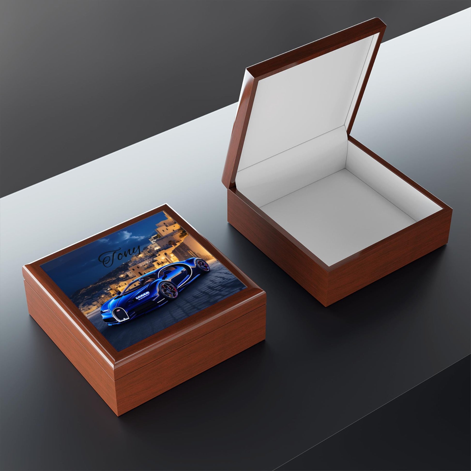 Personalized Luxury Jewelry Box, Custom Car Decor, Gift for Him, Elegant Keepsake, Birthday, Anniversary, Father's Day
