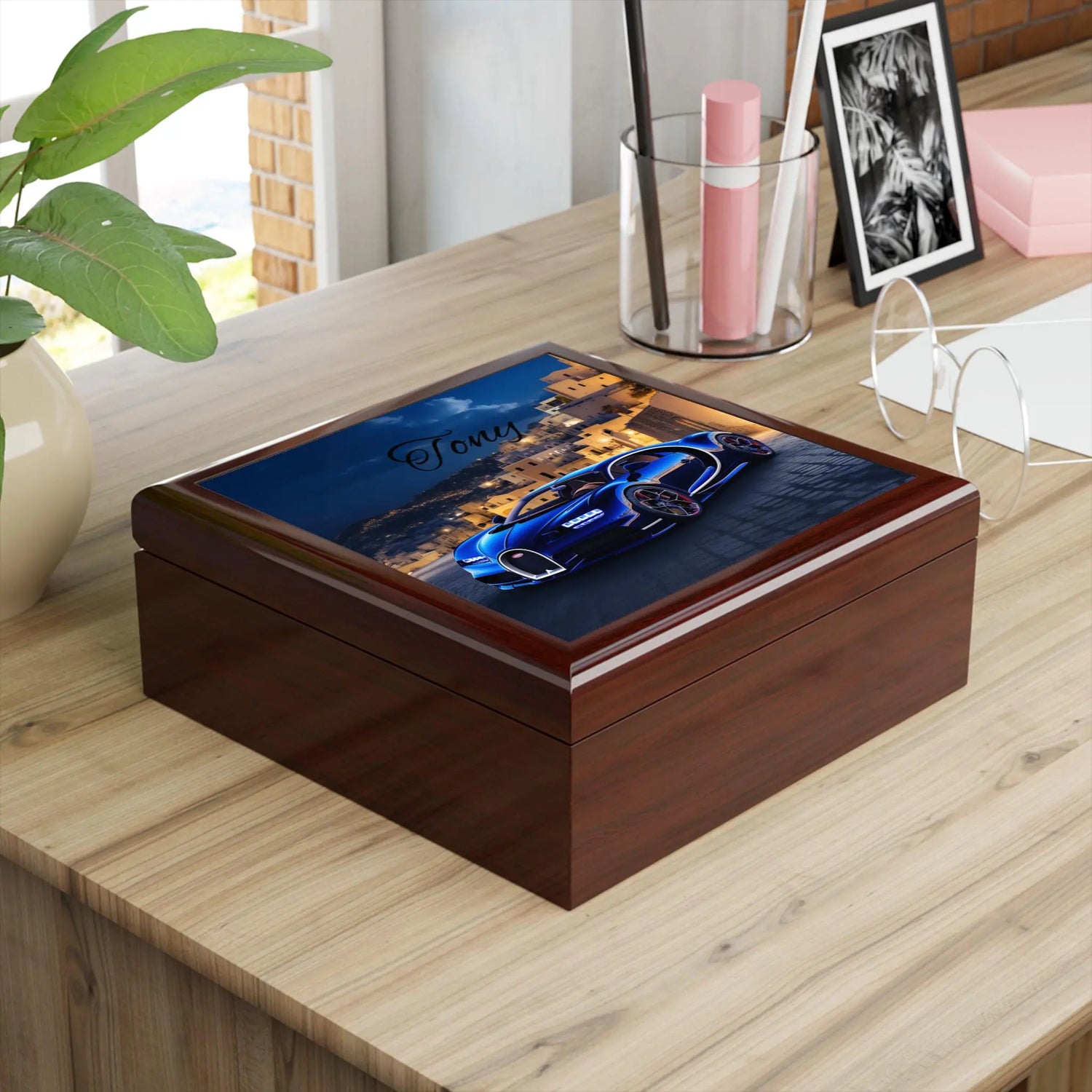 Personalized Luxury Jewelry Box, Custom Car Decor, Gift for Him, Elegant Keepsake, Birthday, Anniversary, Father&