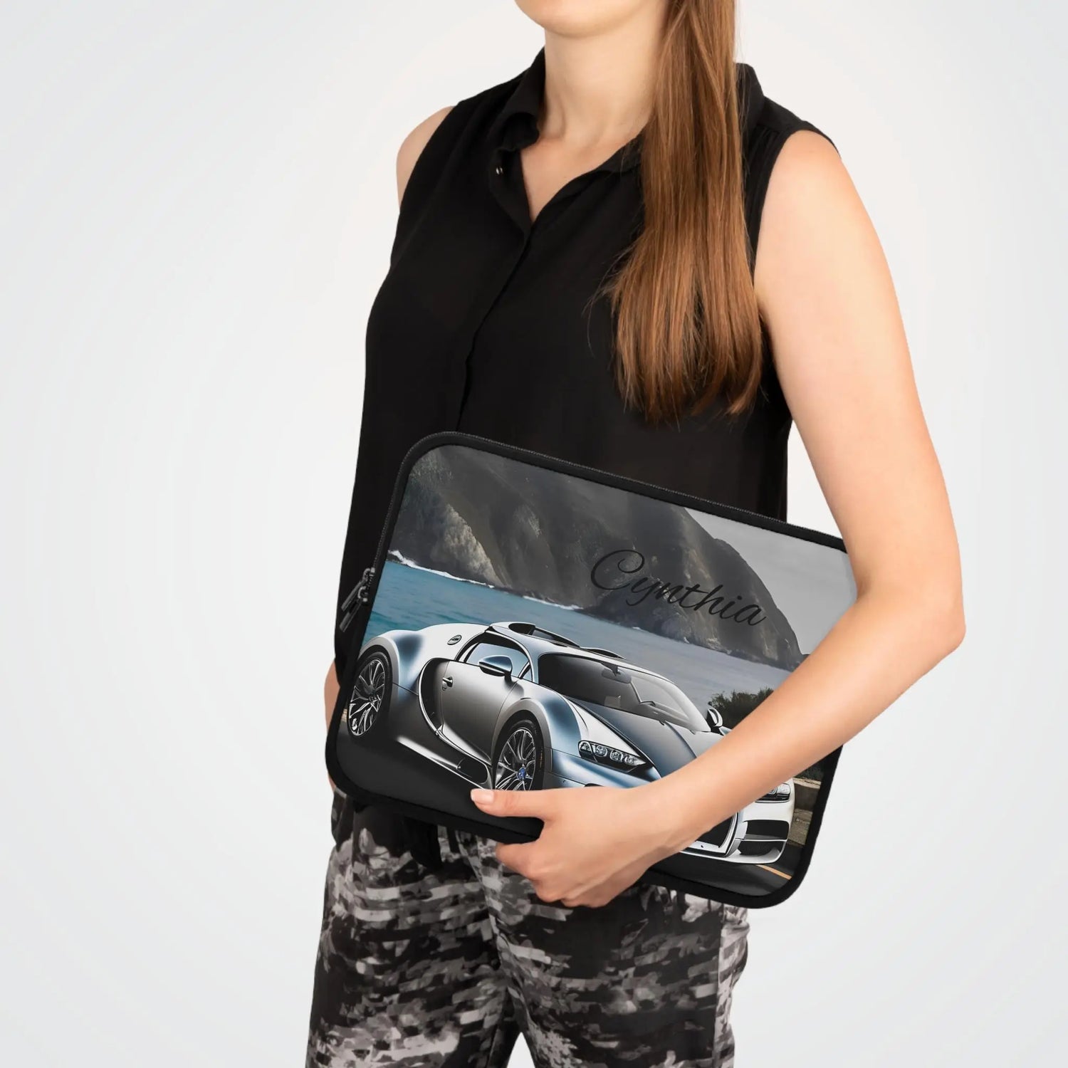 Custom Bugatti Laptop Sleeve, Personalized Tech Case, Car Lovers Gift, Travel Accessory, Unique Design