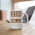 Ceramic Mug 15oz, inspirational large coffee novelty hot tea Jesus faith inspired drinking cup great for  pastor gift The Aurora Touch