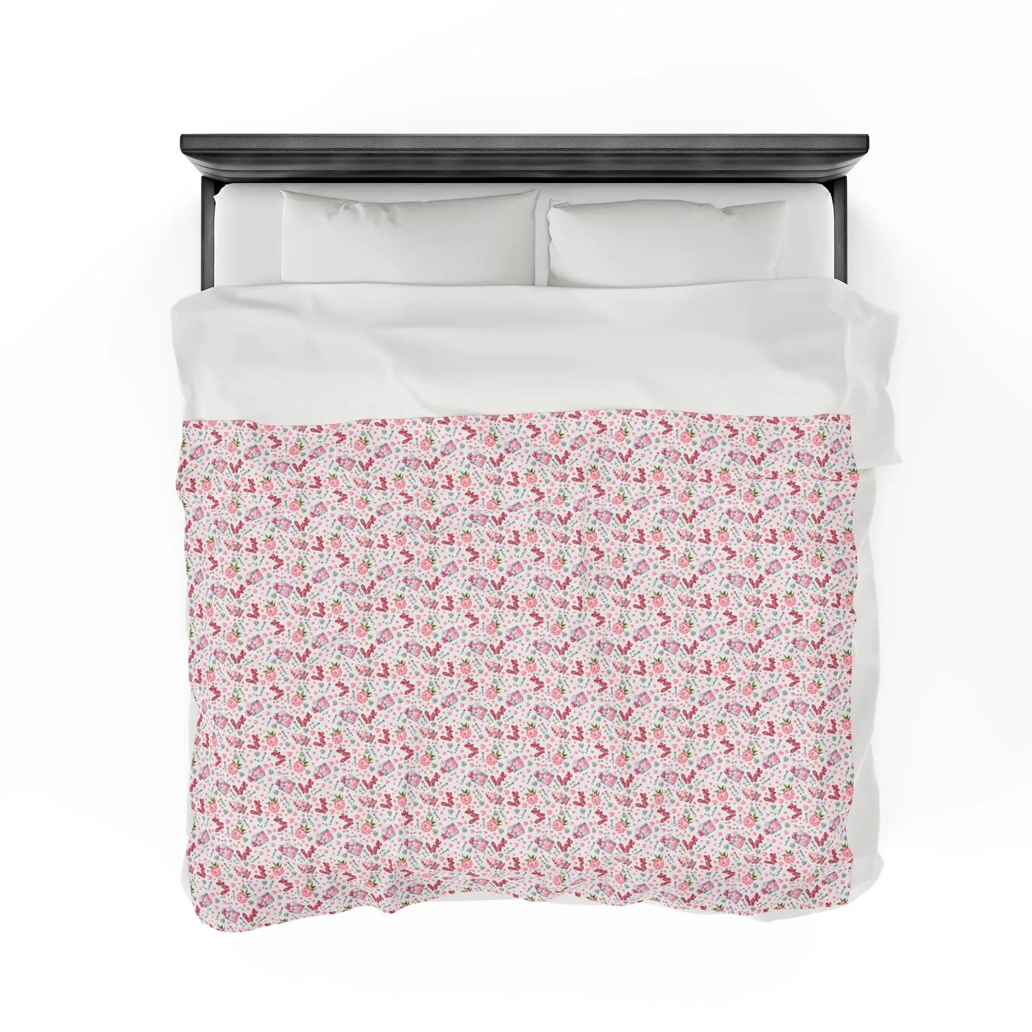 Valentines PrintVelveteen Plush Blanket, Cozy Throw, Soft Bedding, Home Decor, Perfect for Picnics, Gifts for Her, Bedroom