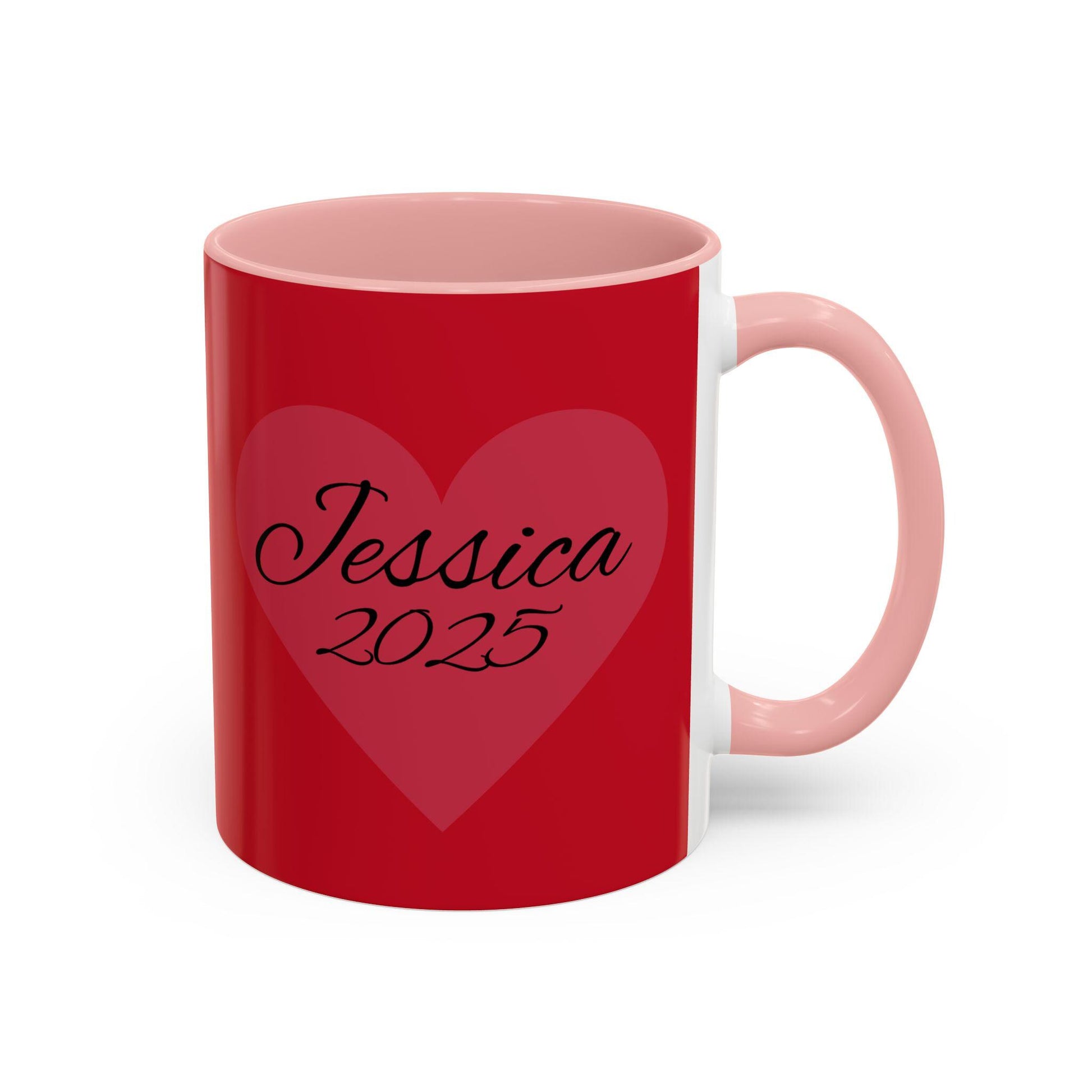 Personalized Valentine's Day Coffee Mug - Cute Dog Design, Pet Lover Gift, Custom Name Mug, Romantic Gift, Coffee Lover's Cup
