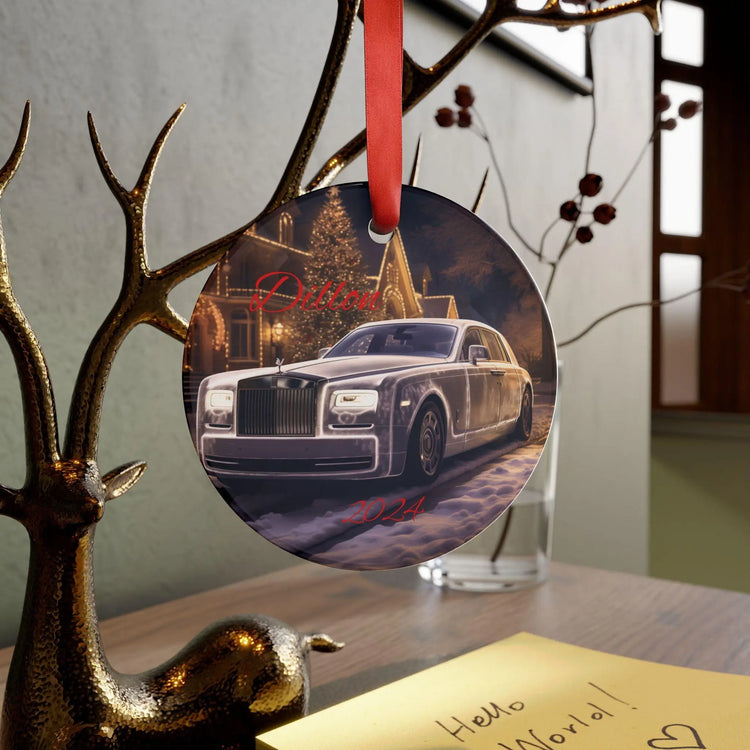 Personalized Acrylic Ornament, XMAS Decoration, Custom Holiday Keepsake, Gift for Car Lovers, Winter Decor, Family Ornament, Rolls Royce The Aurora Touch