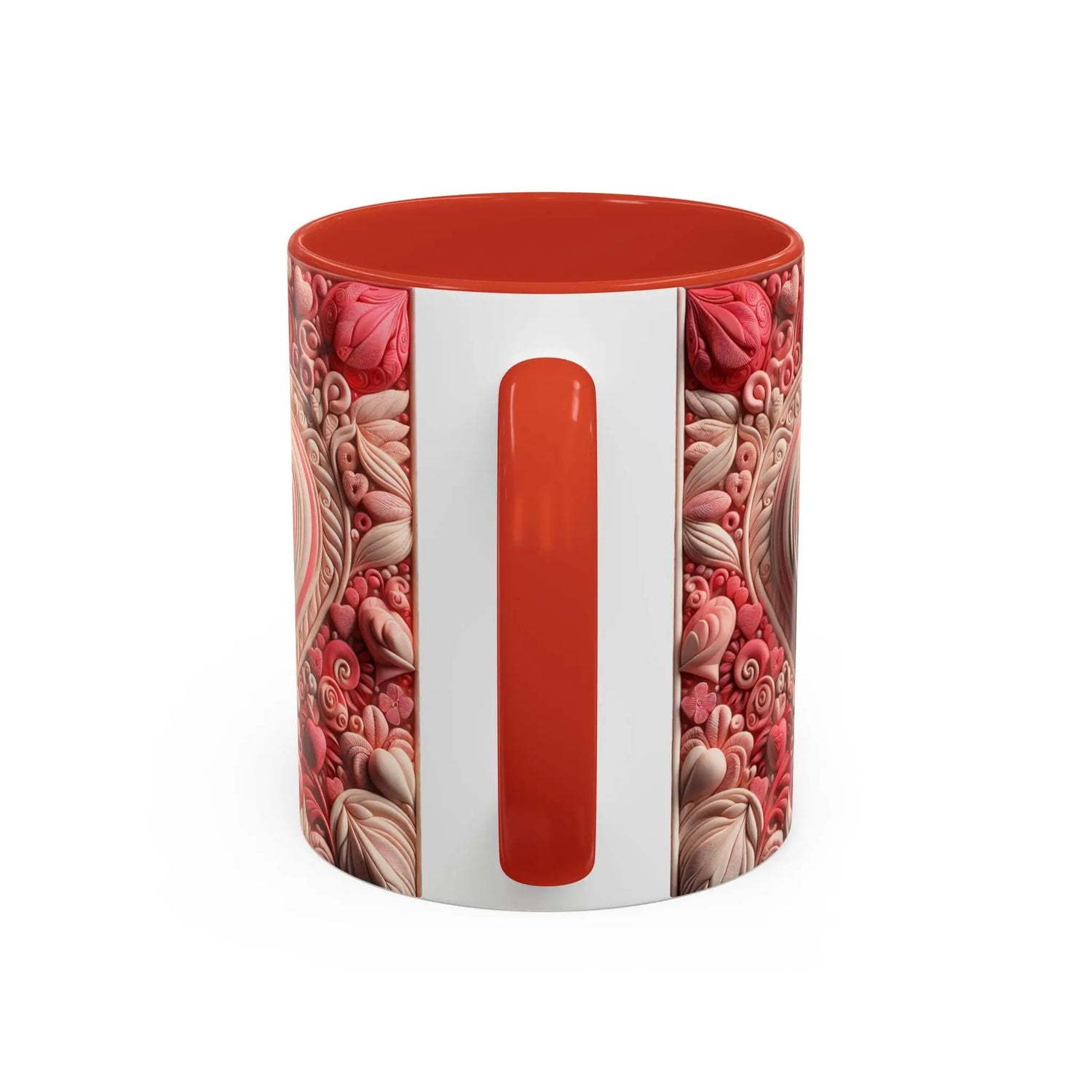 Romantic Heart Accent Coffee Mug - Perfect for Valentine&
