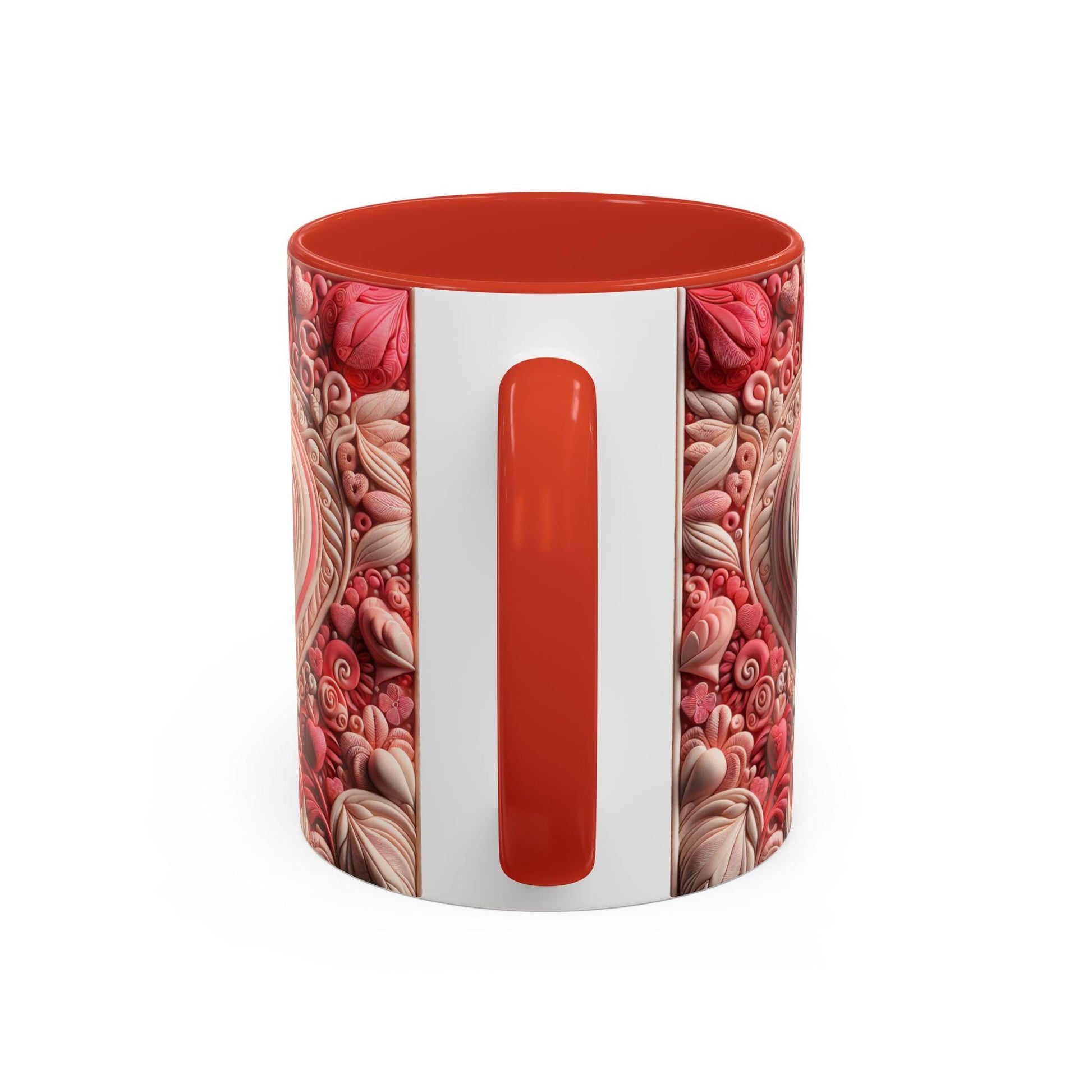 Romantic Heart Accent Coffee Mug - Perfect for Valentine's Day, Wedding Gifts, Love Celebrations, Cute Home Decor, Heart Lover's Gift