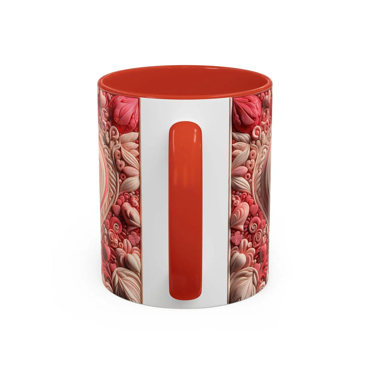 Romantic Heart Accent Coffee Mug - Perfect for Valentine&