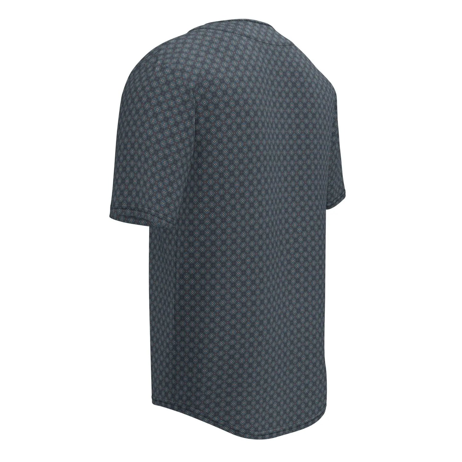 Men’s Geometrical Recycled Baseball Jersey – Eco-Friendly Athletic Wear with Relaxing Casual Stylish Design