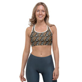Floral All-Over Print Stylish Sports Bra – Comfortable & Trendy Activewear for Every Workout The Aurora Touch