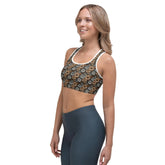 Floral All-Over Print Stylish Sports Bra – Comfortable & Trendy Activewear for Every Workout The Aurora Touch