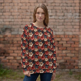 Bright Floral All-Over Pattern Sweatshirt for Women – Vibrant & Cozy Floral Sweatshirt for Every Season The Aurora Touch