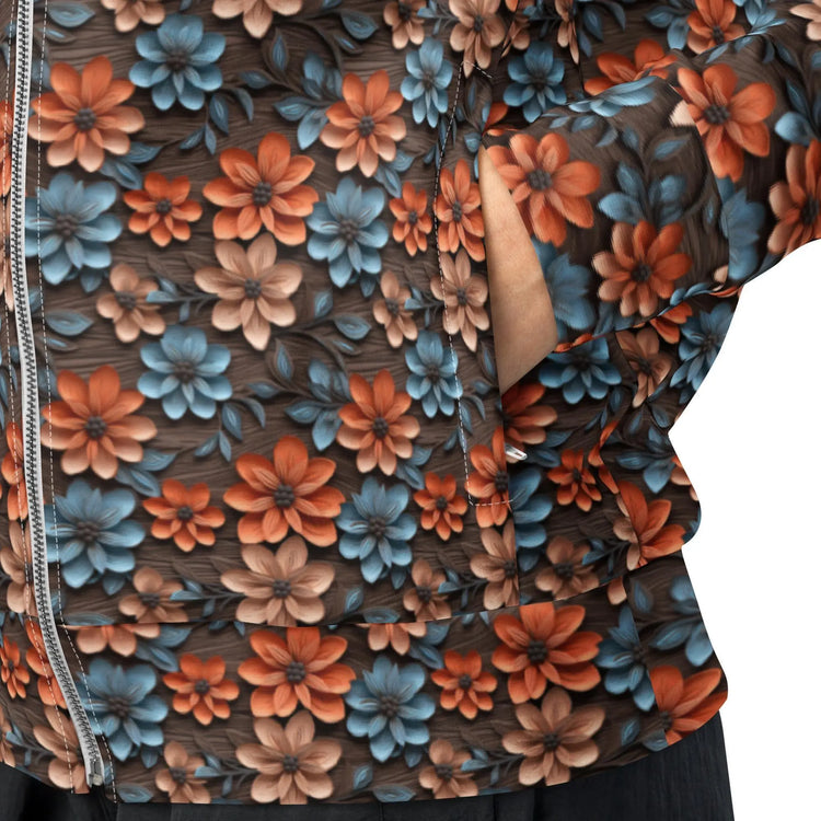 Beautiful Floral Pattern Female Track Jacket – Stylish & Comfortable Sportswear for Every Season The Aurora Touch